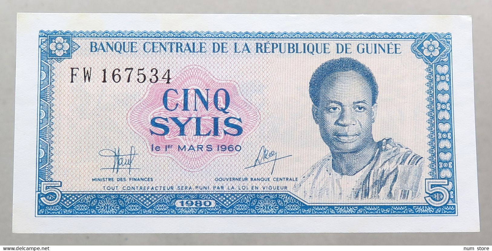 GUINEA 5 SYLIS 1980  #alb049 1521 - Guinée