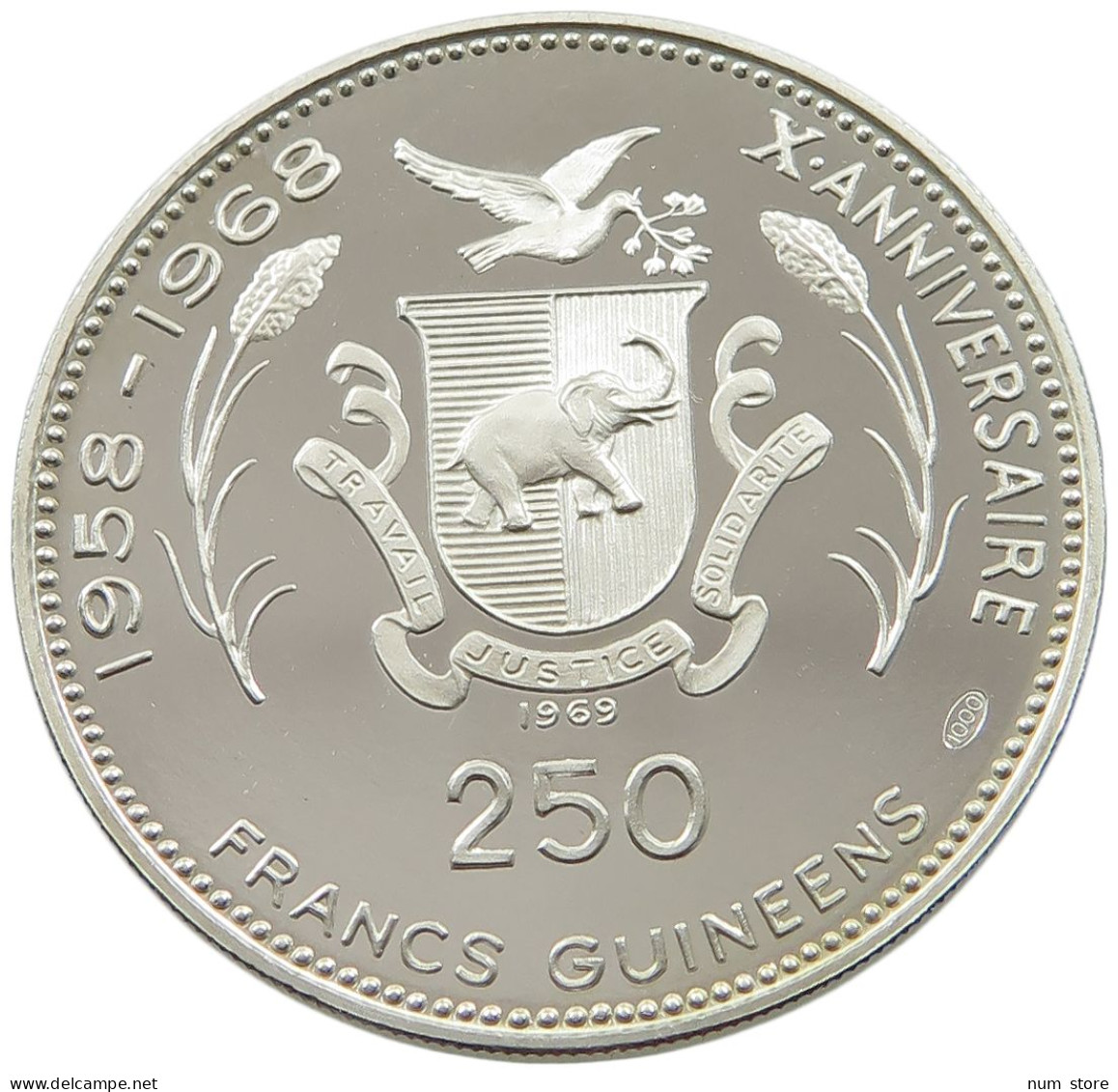 GUINEA 250 FRANCS 1969  #alb053 0087 - Guinee