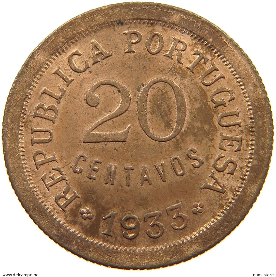 GUINEA 20 CENTAVOS 1933  #t124 0021 - Guinea