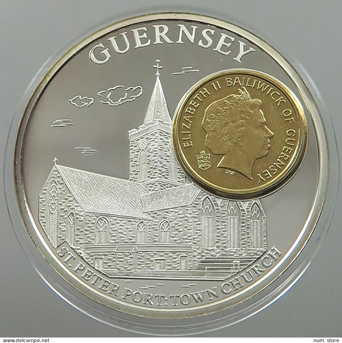 GUERNSEY MEDAL  ST. PETER PORT TOWN CHURCH #sm11 0455 - Guernesey