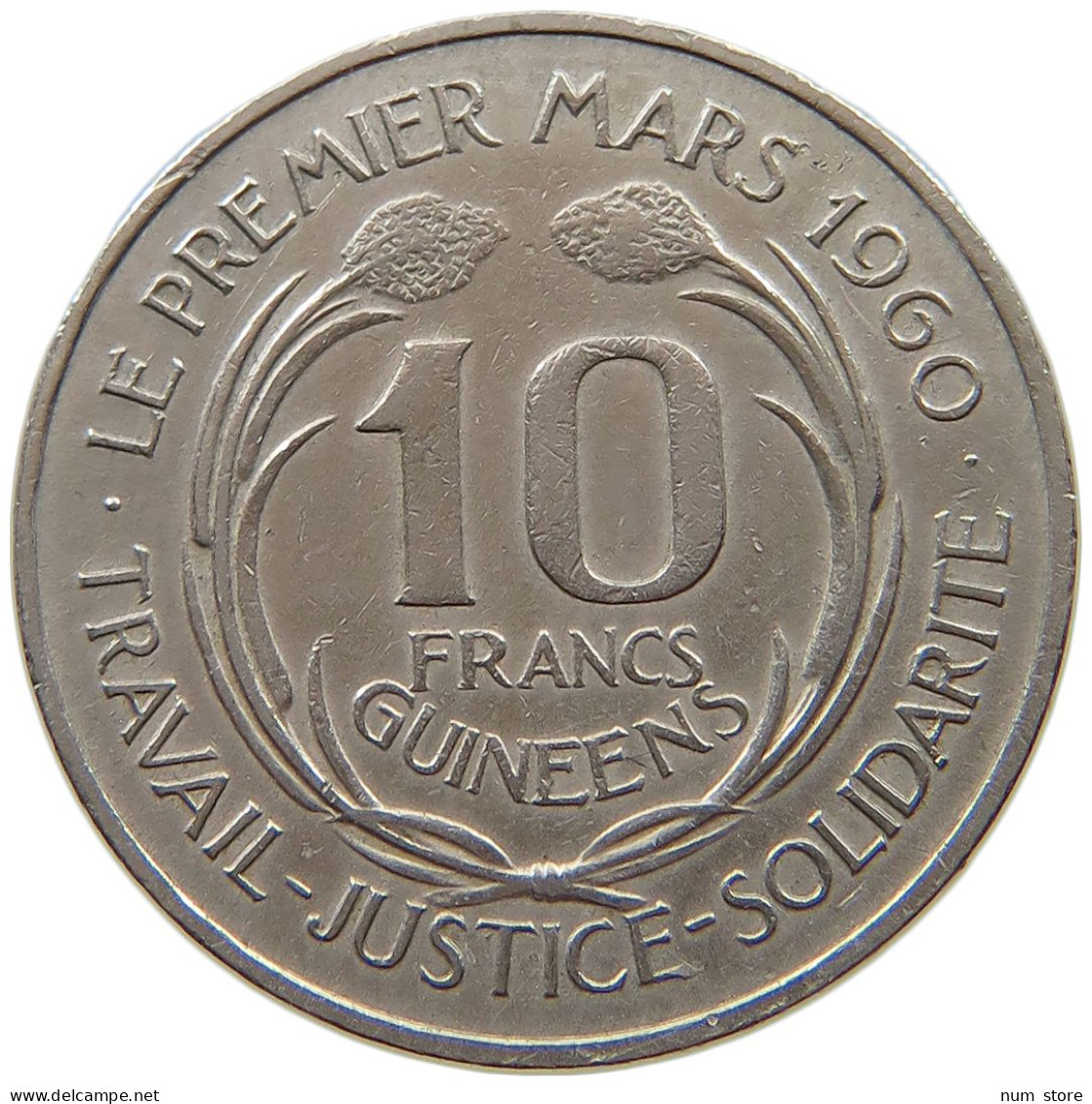 GUINEA 10 FRANCS 1962  #a016 0527 - Guinée