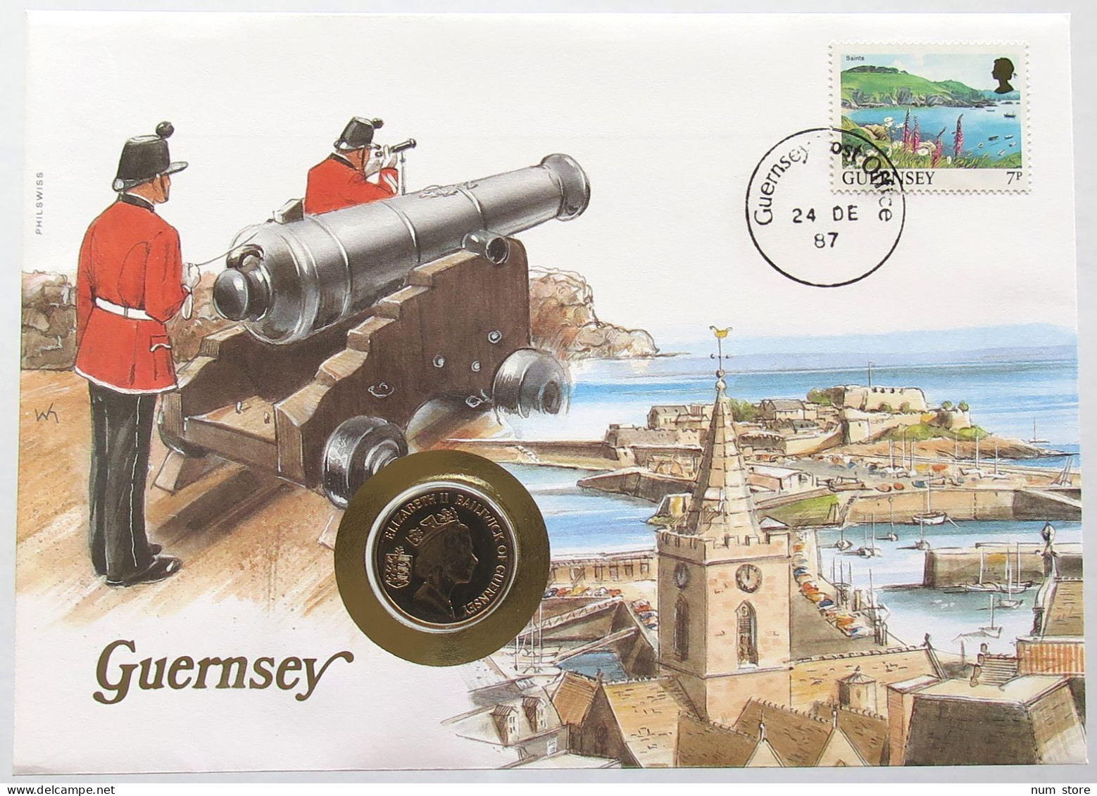 GUERNSEY STATIONERY 5 PENCE 1987 Elizabeth II. (1952-2022) #bs18 0053 - Guernsey