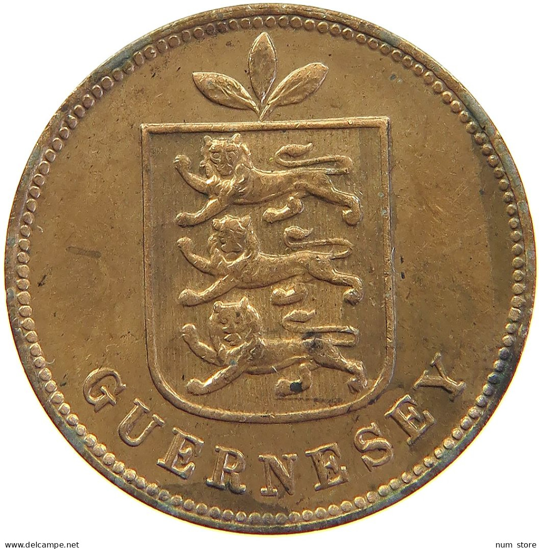 GUERNSEY DOUBLE 1911 H  #t018 0269 - Guernesey