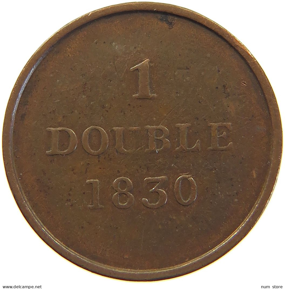 GUERNSEY DOUBLE 1830  #c045 0073 - Guernsey