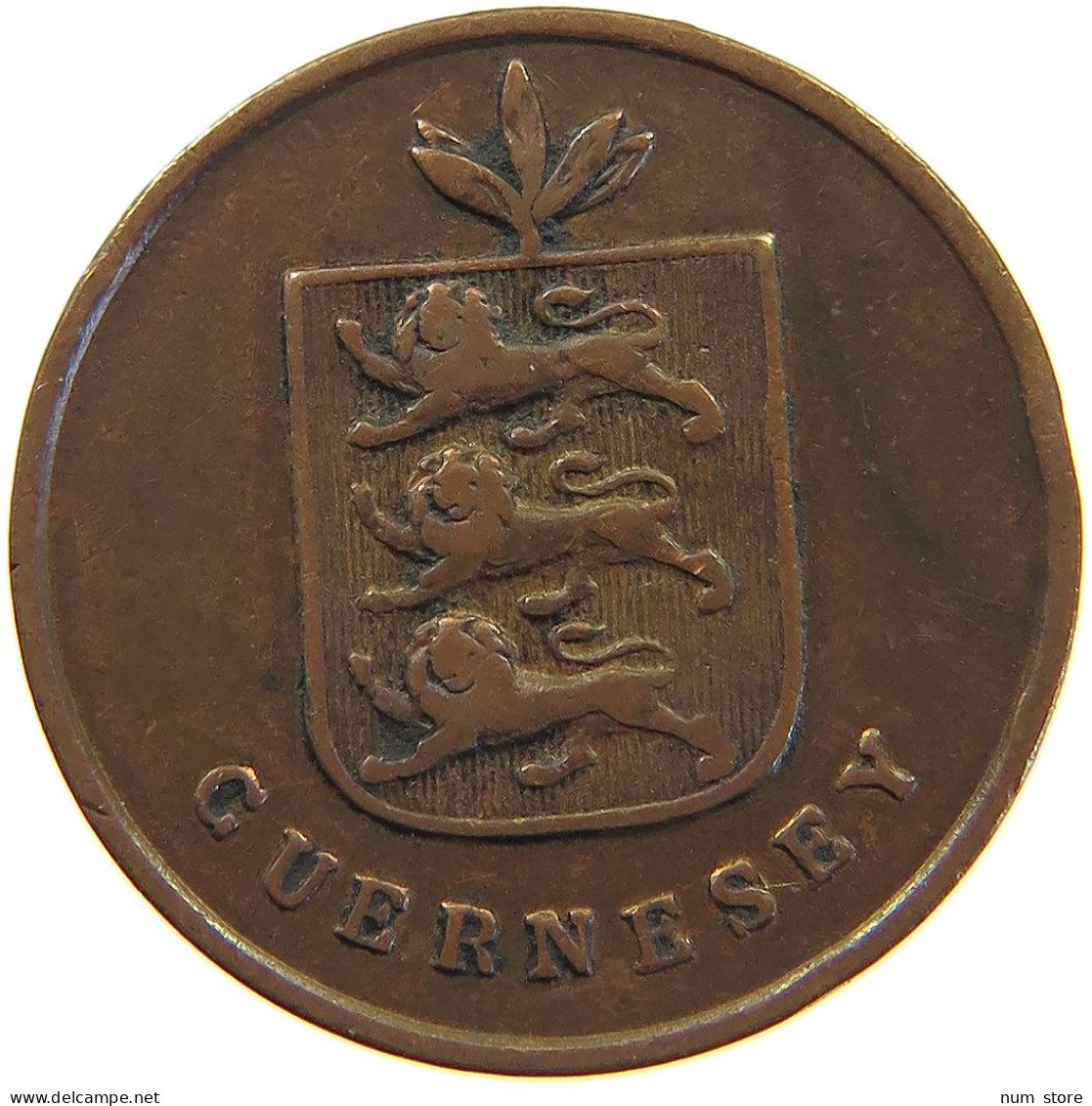 GUERNSEY DOUBLE 1830  #c045 0073 - Guernsey