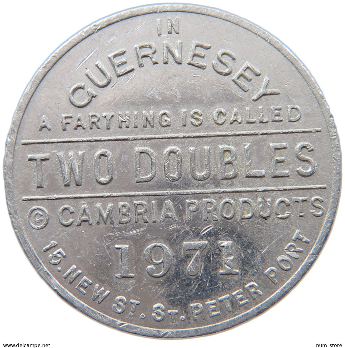 GUERNSEY DOUBLE 1971  #s023 0145 - Guernsey