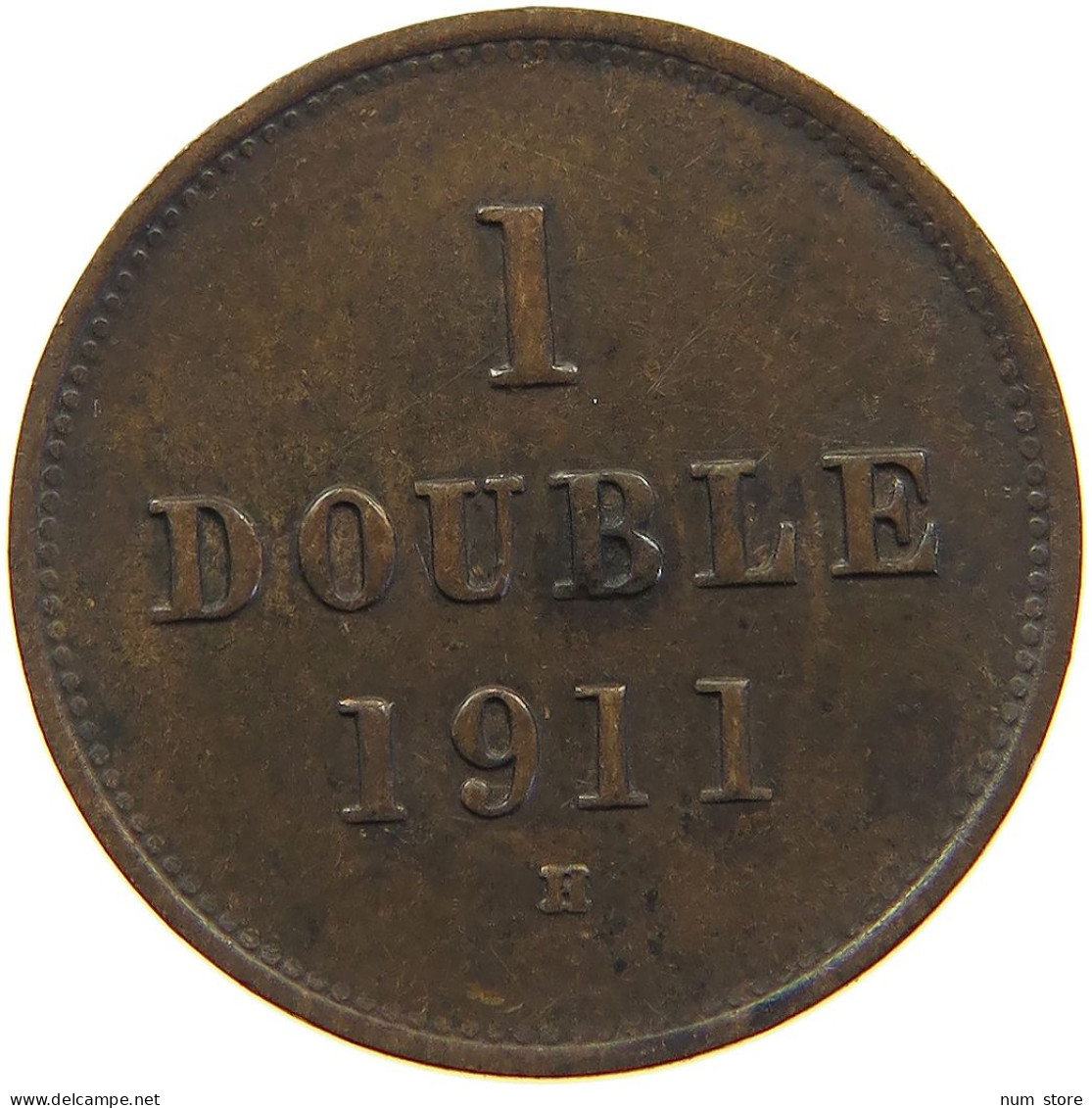 GUERNSEY DOUBLE 1911  #a063 0325 - Guernsey