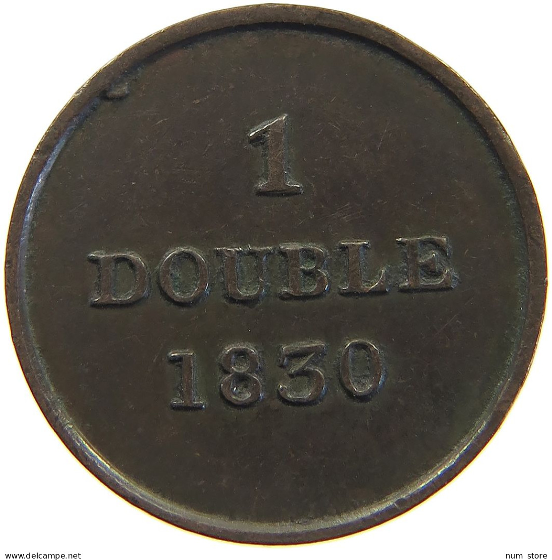 GUERNSEY DOUBLE 1830  #c045 0071 - Guernesey