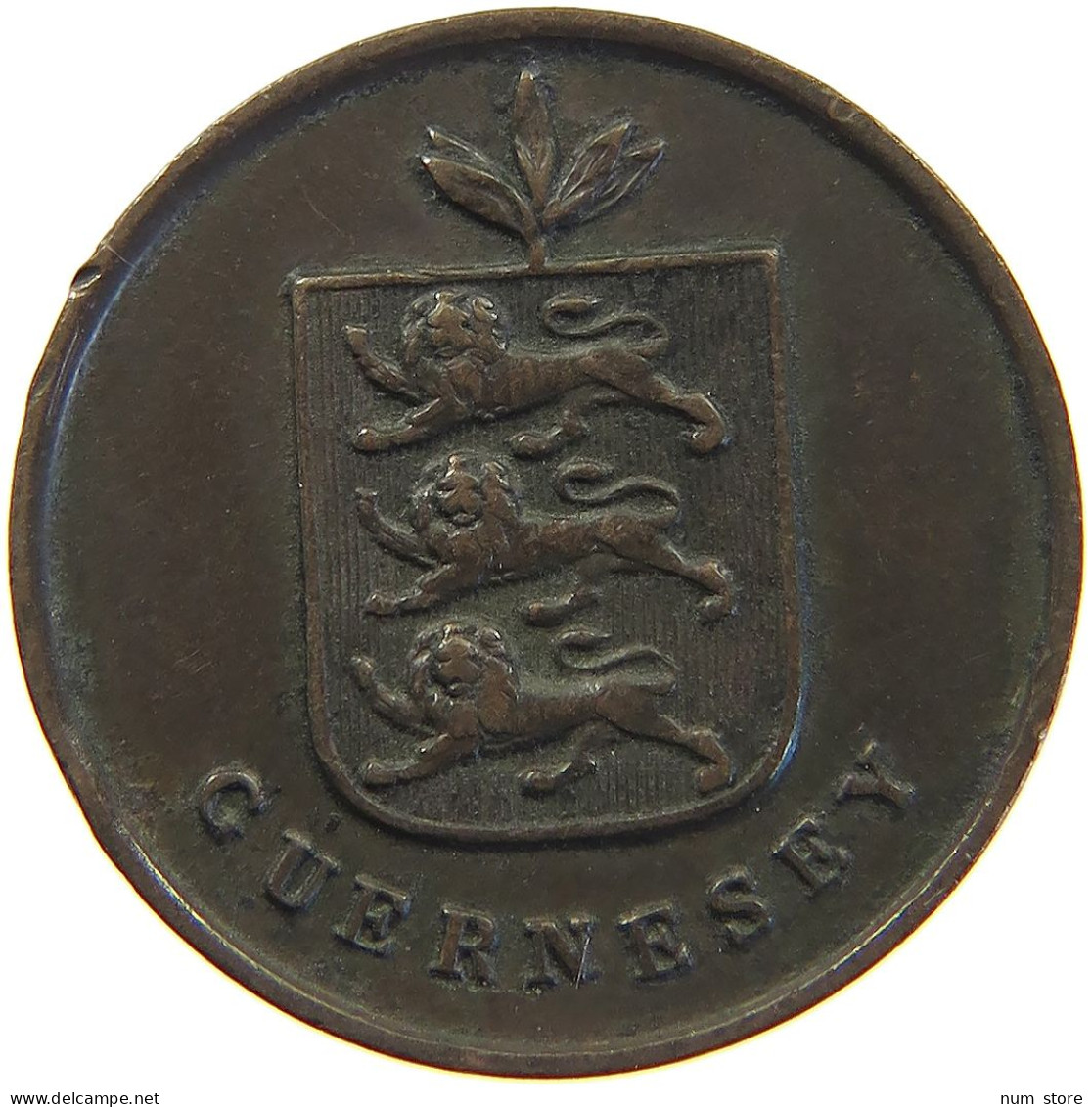 GUERNSEY DOUBLE 1830  #c045 0071 - Guernsey