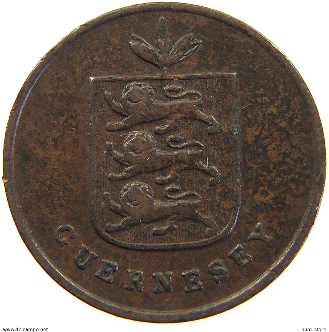 GUERNSEY DOUBLE 1830  #c045 0063 - Guernsey