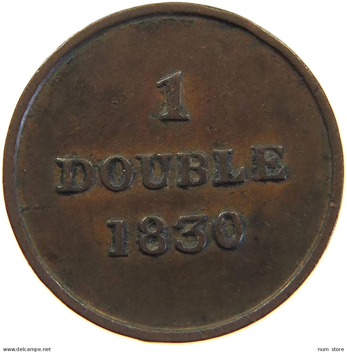 GUERNSEY DOUBLE 1830  #c045 0067 - Guernsey