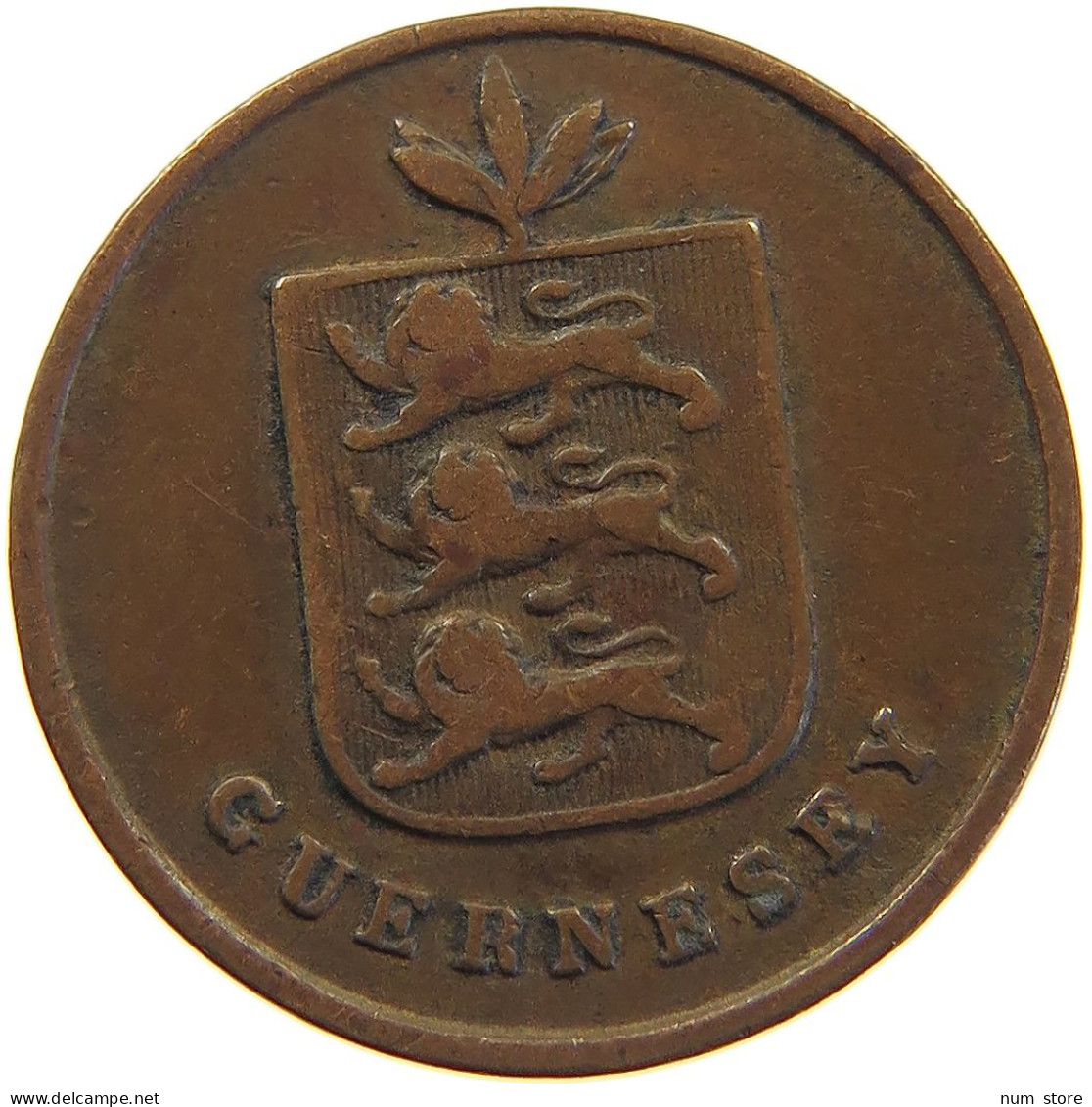 GUERNSEY DOUBLE 1830  #c045 0049 - Guernesey