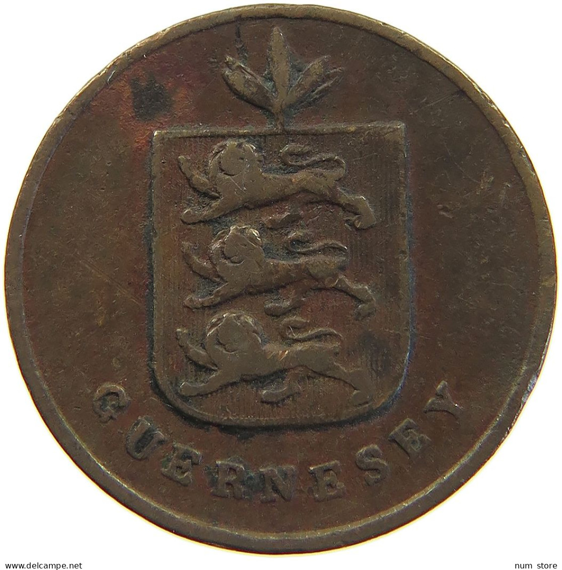 GUERNSEY DOUBLE 1830  #c045 0053 - Guernsey