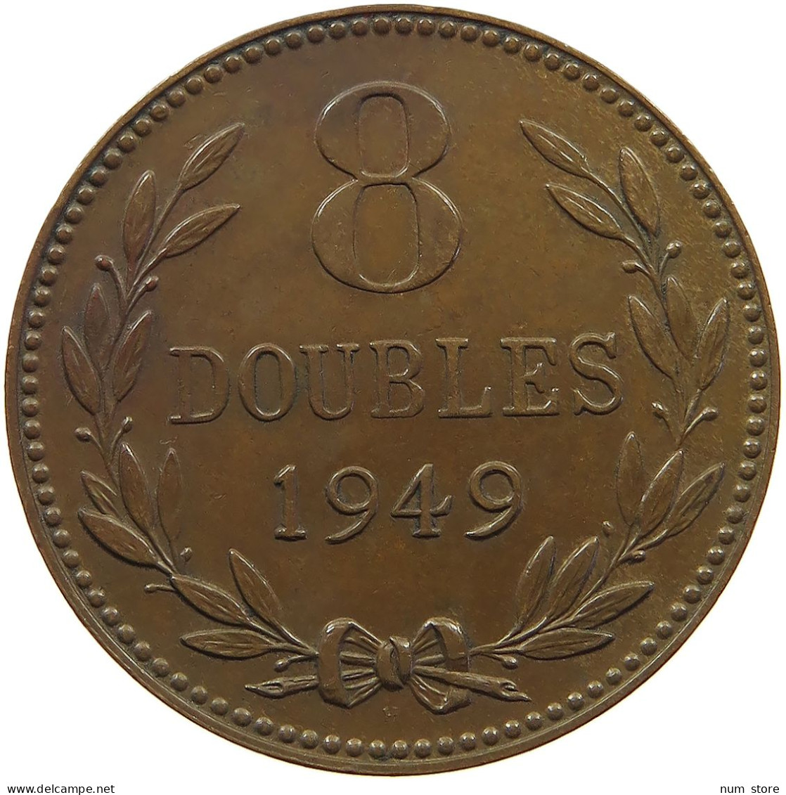 GUERNSEY 8 DOUBLES 1949  #s075 0595 - Guernesey