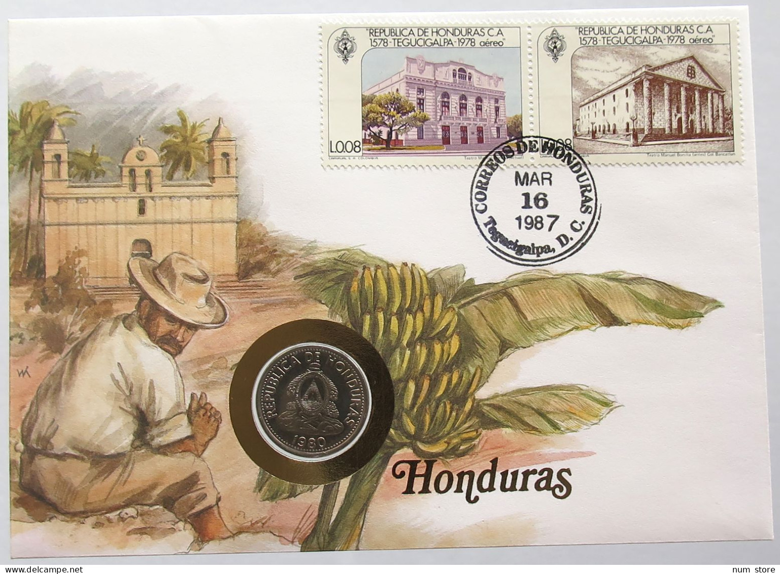 HONDURAS STATIONERY 10 CENTAVOS 1980  #bs18 0081 - Honduras