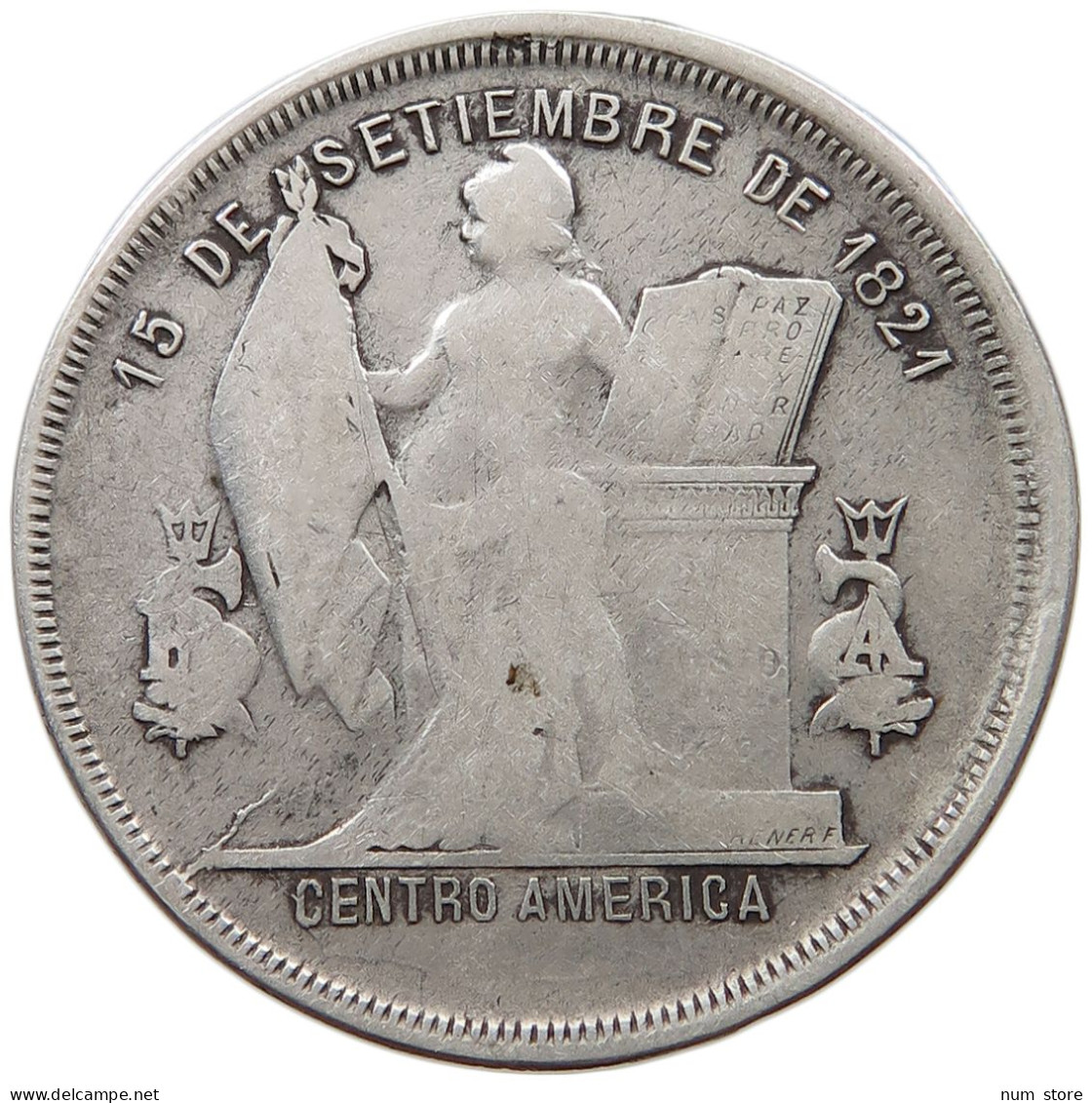 HONDURAS 50 CENTAVOS 1885 50 CENTAVOS 1885 COIN ROTATION #t135 0023 - Honduras