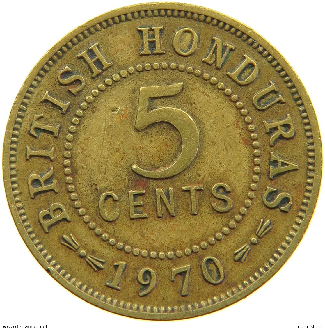 HONDURAS 5 CENTS 1970 Elizabeth II. (1952-2022) #a081 0331 - Honduras