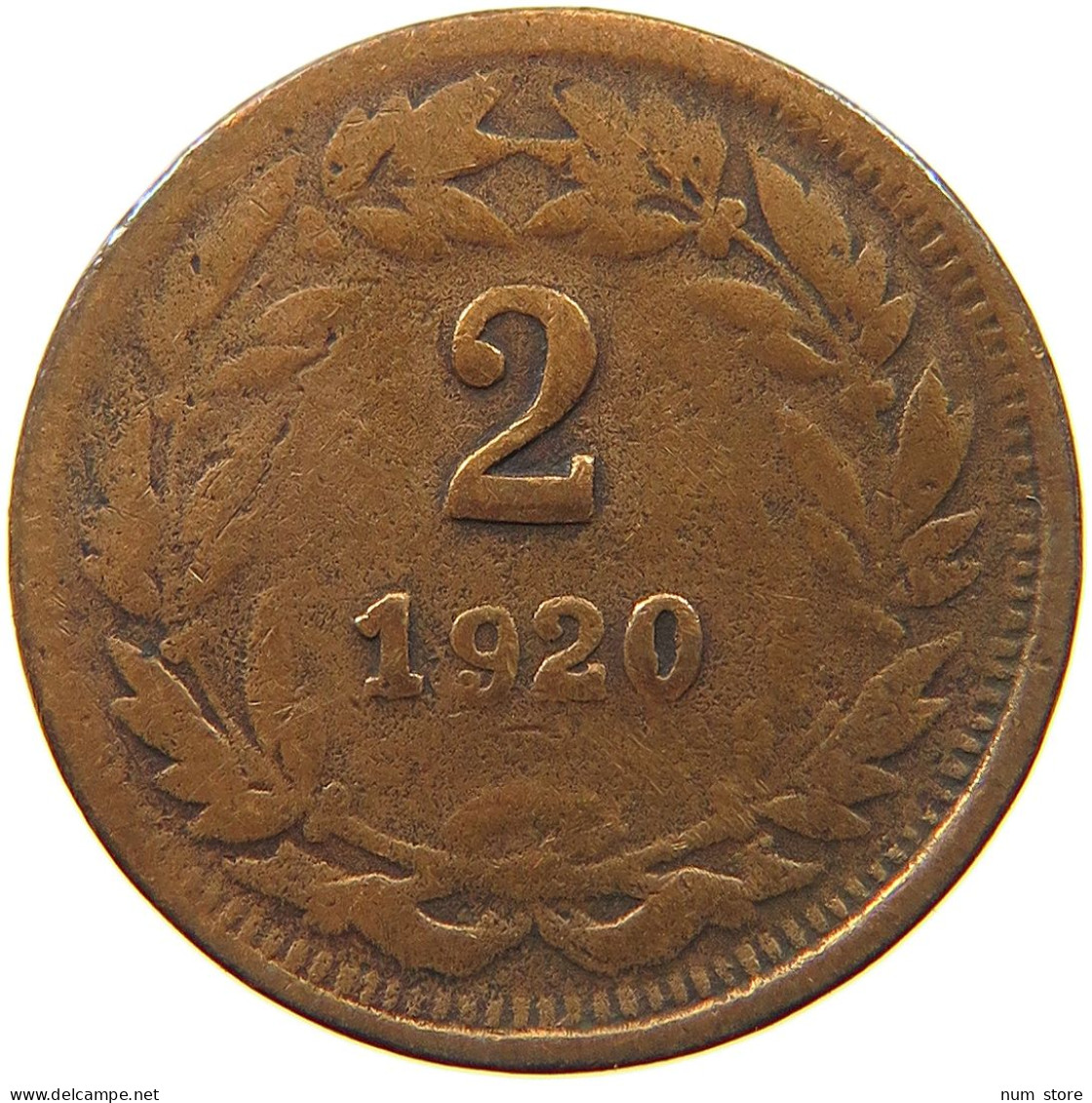 HONDURAS 2 CENTAVOS 1920  #t092 0333 - Honduras