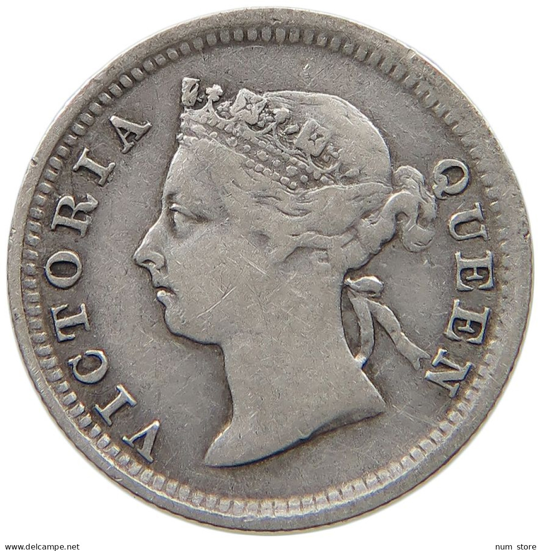 HONG KONG 5 CENTS 1888 Victoria 1837-1901 #a034 0271 - Hong Kong