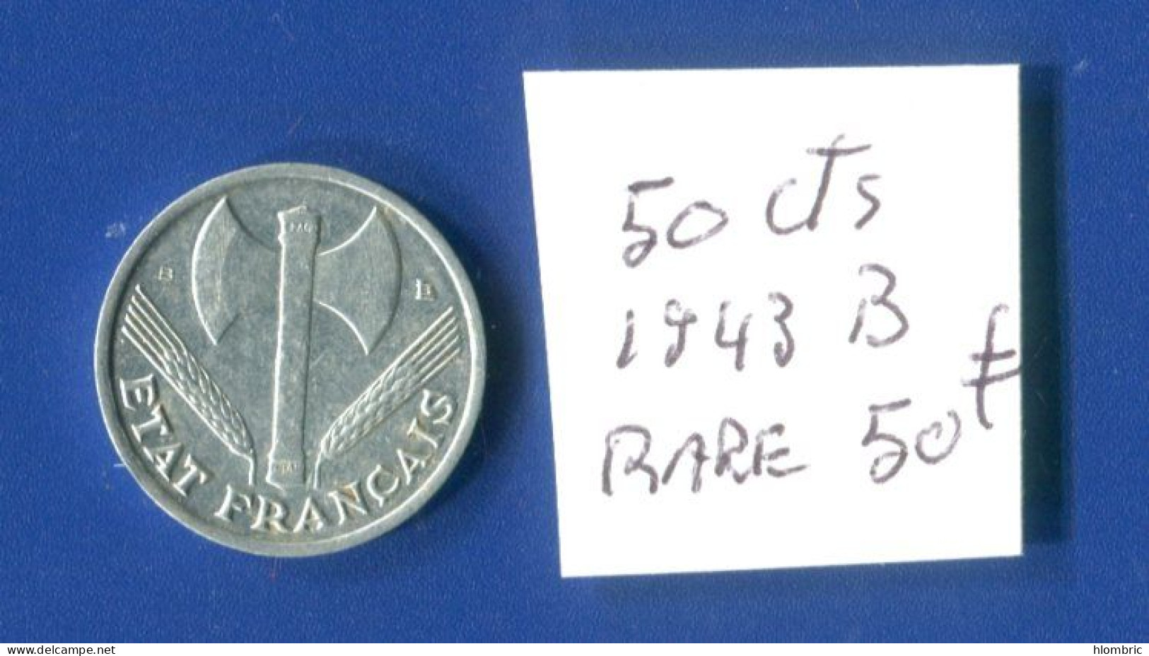 50 Cents  1943 B  Ttb ++ Sup - 50 Centimes