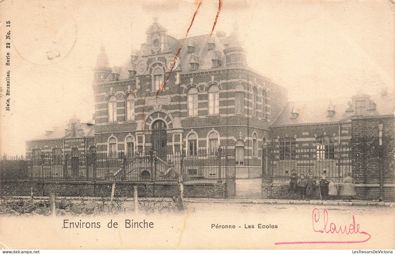 FRANCE - Environ De Binche - Péronne - Vue Générale Des écoles  - Carte Postale Ancienne - Peronne