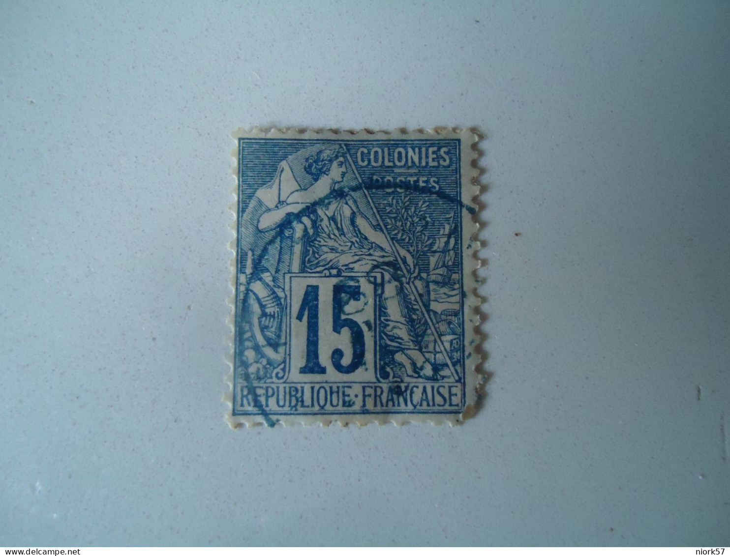 COLONIES FRANCE USED STAMPS 15C - Non Classés