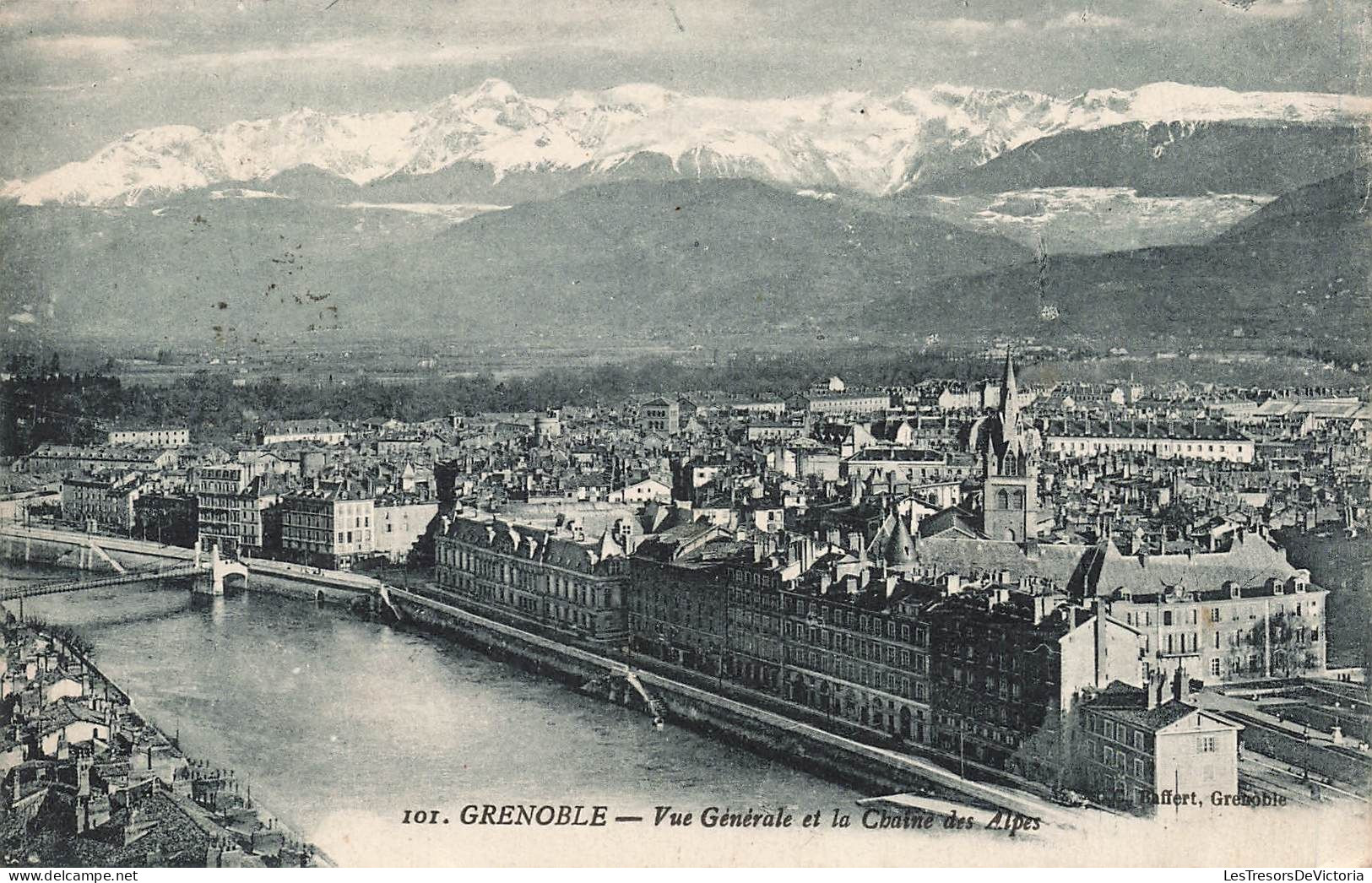 FRANCE - Grenoble - Vue Générale Et La Chaine Des Alpes - Carte Postale Ancienne - Grenoble