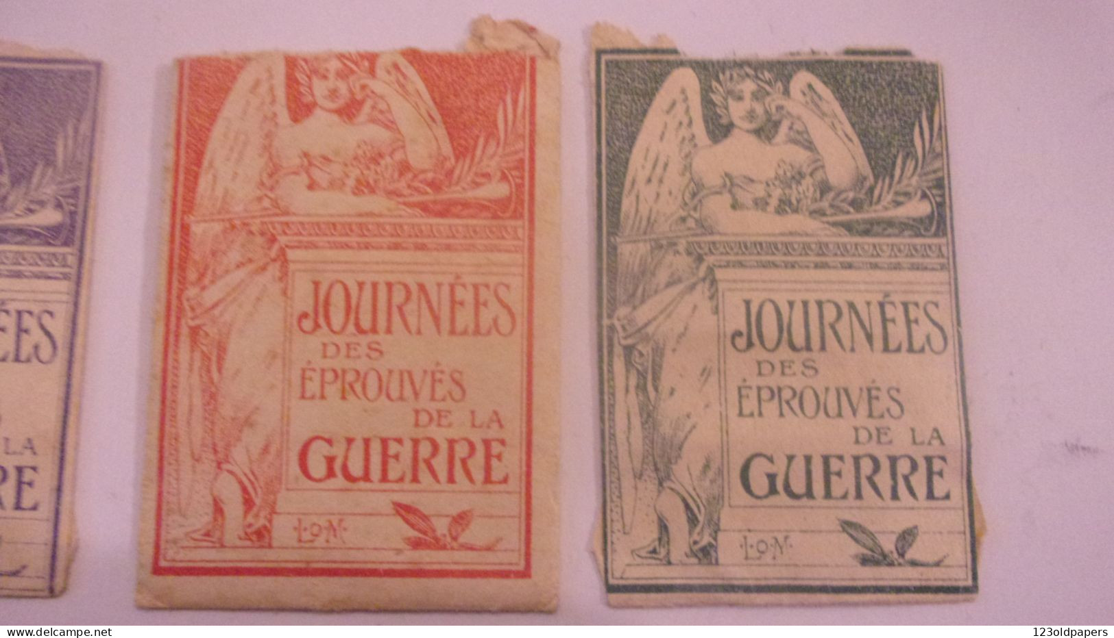 WWI 1915 LOT DE 3  Pochette Des "JOURNEES Des EPROUVES De La GUERRE" Par Illustrateur Luc-Olivier MERSON - Vignettes Militaires