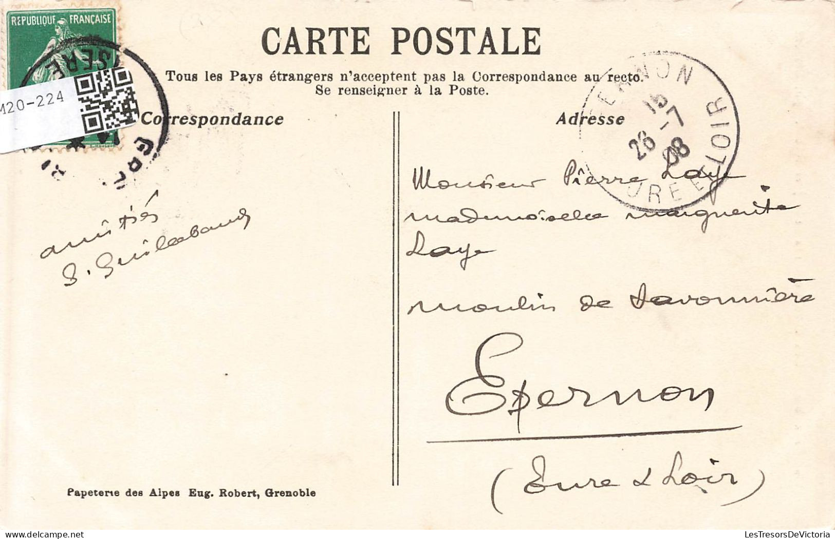 FRANCE - Grenoble - Les Escarpements Et Le Fort Rabot - Ph Rivière - Carte Postale Ancienne - Grenoble