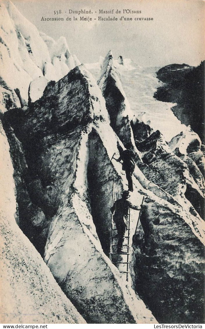 FRANCE - Dauphiné - Massif De L'Oisans - Ascension De La Meije - Escalade D'une Crevasse - Carte Postale Ancienne - Grenoble