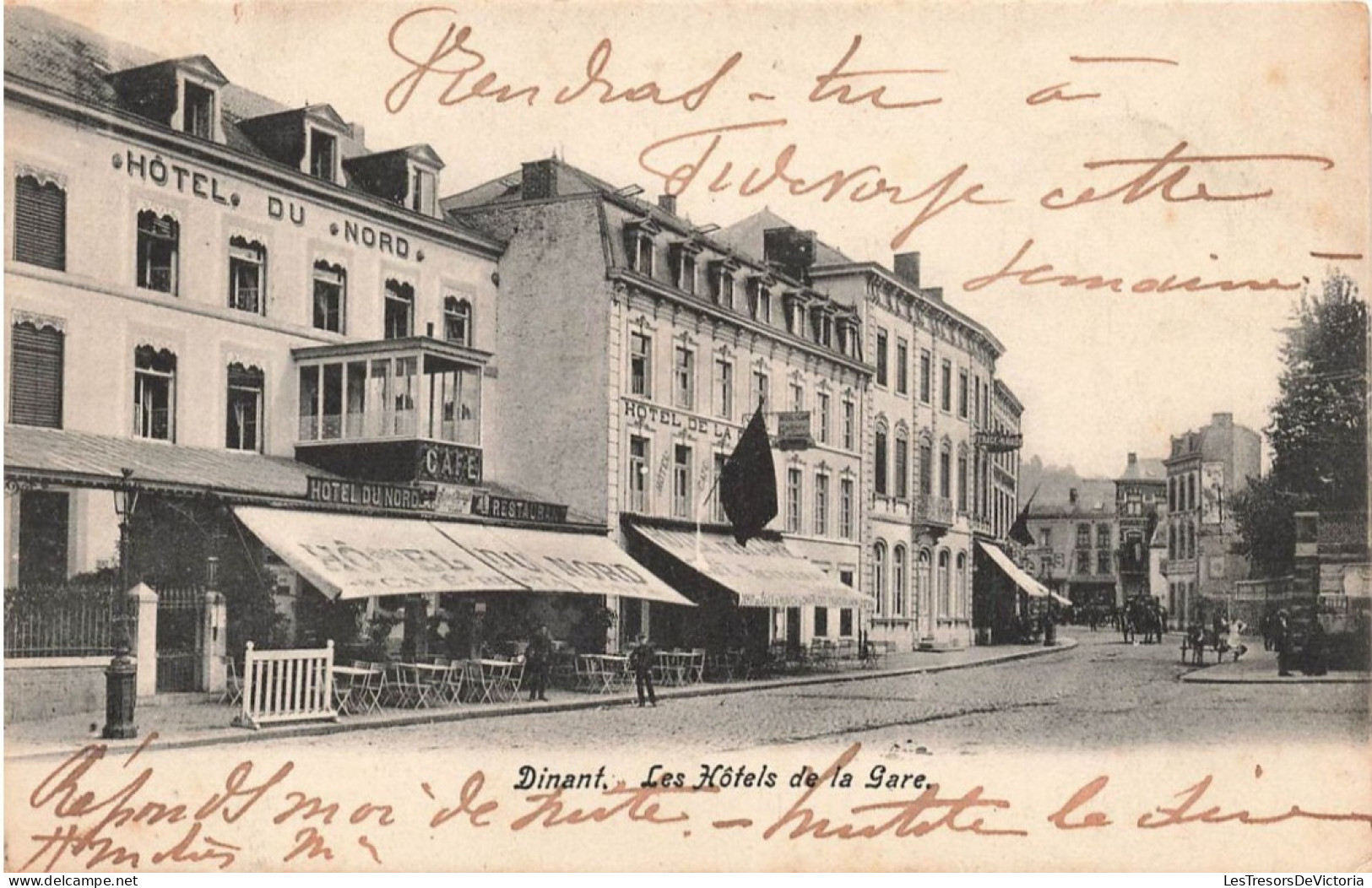 BELGIQUE - Dinant - Extérieur Des Hôtels De La Gare - Carte Postale Ancienne - Dinant