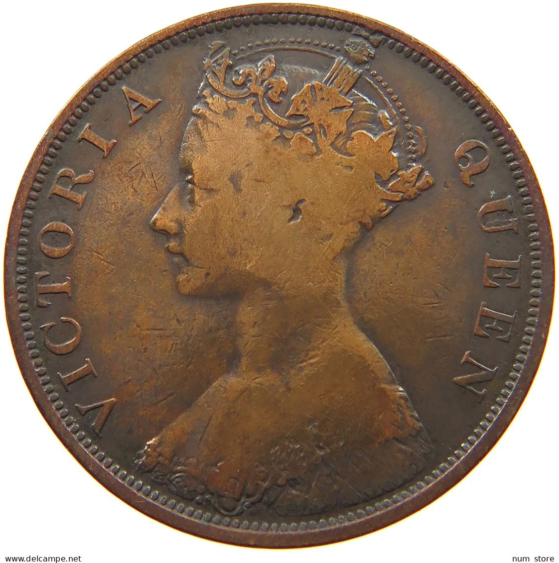 HONG KONG CENT 1877 Victoria 1837-1901 #a036 0839 - Hong Kong