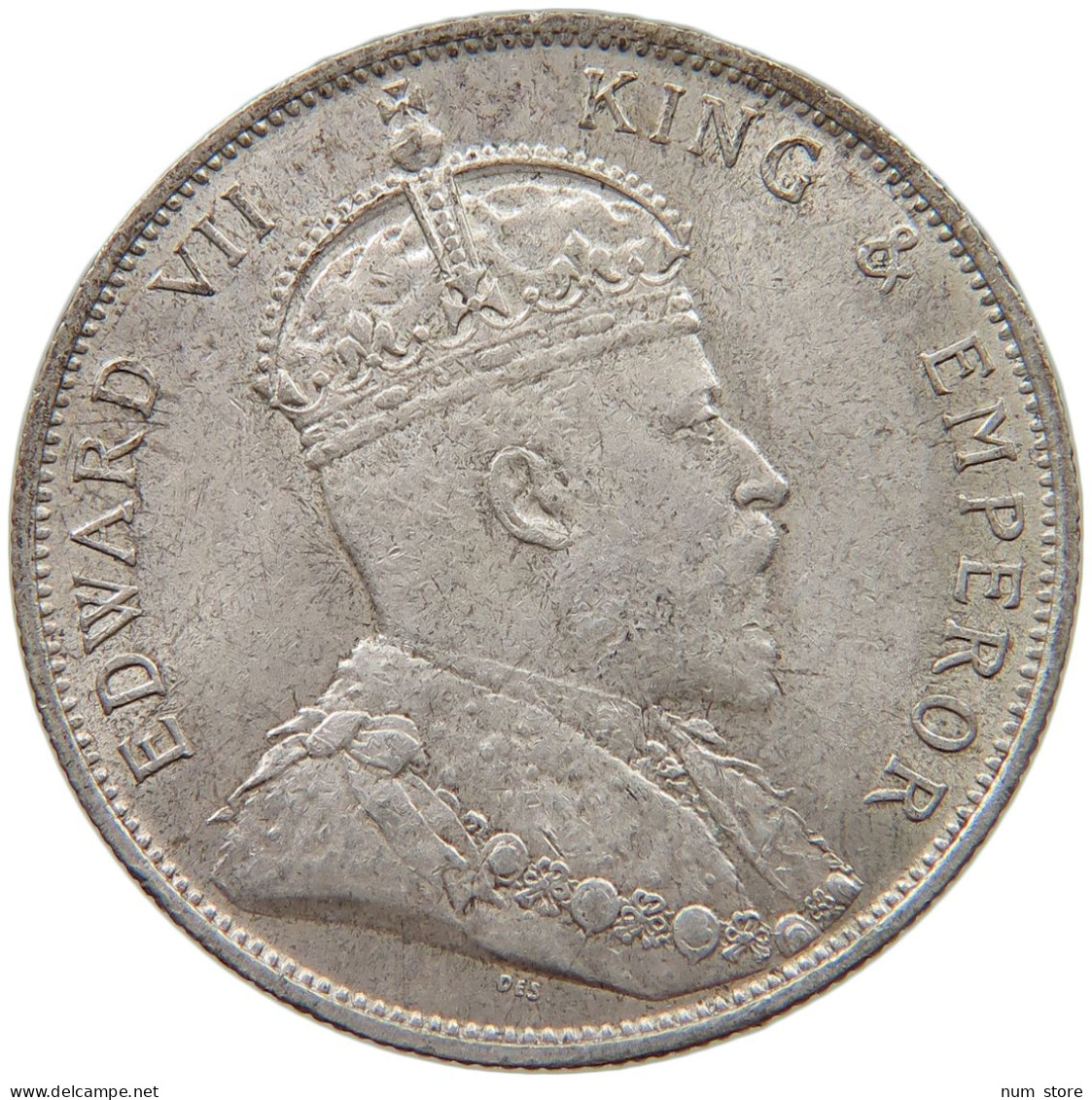 HONG KONG 50 CENTS 1905 Edward VII., 1901 - 1910 #c053 0207 - Hong Kong