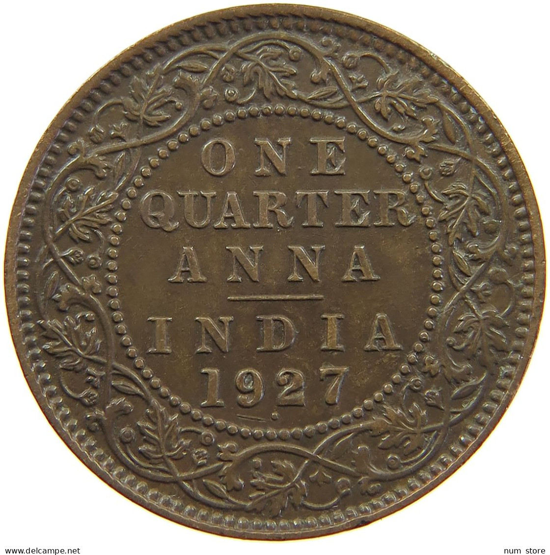 INDIA BRITISH 1/4 ANNA 1927 George V. (1910-1936) #a059 0511 - Inde