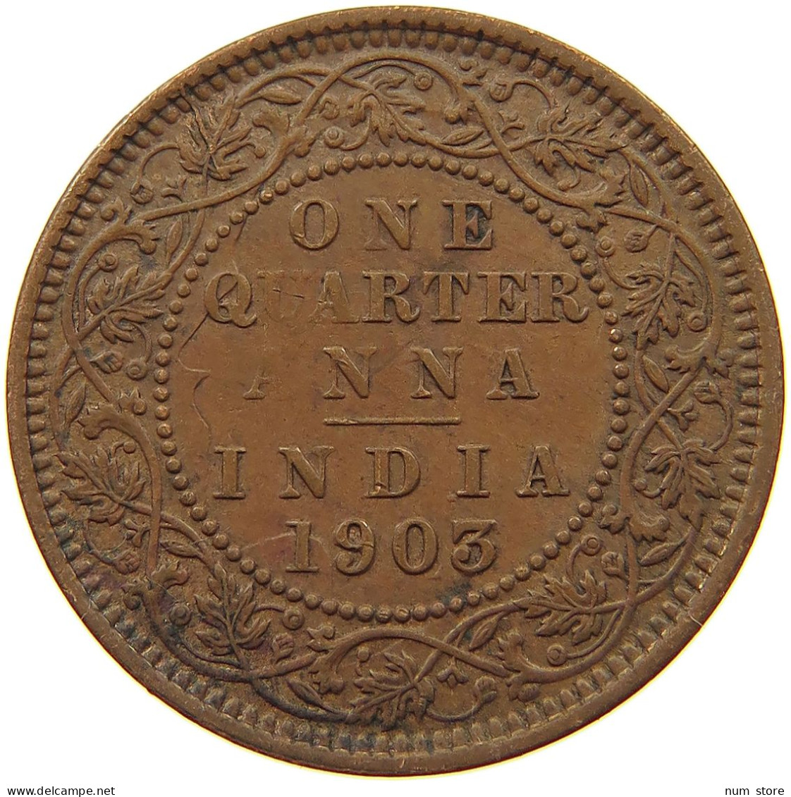 INDIA BRITISH 1/4 ANNA 1903 Edward VII., 1901 - 1910 #s036 0281 - India