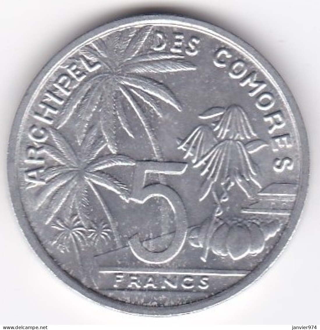 Archipel Des Comores , Republique Française 5 Francs 1964, En Aluminium , LEC# 37, UNC – Neuve - Comoros