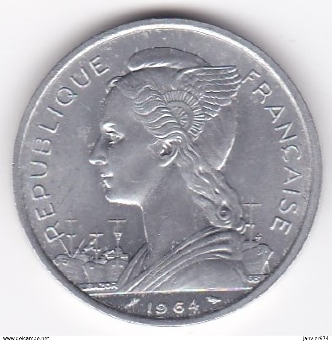 Archipel Des Comores , Republique Française 5 Francs 1964, En Aluminium , LEC# 37, UNC – Neuve - Comoras