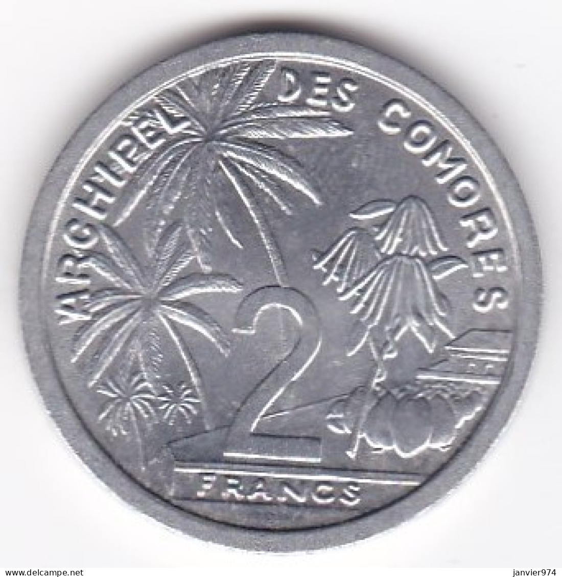 Archipel Des Comores , Republique Française 2 Francs 1964, En Aluminium , LEC# 35, UNC – Neuve - Comore