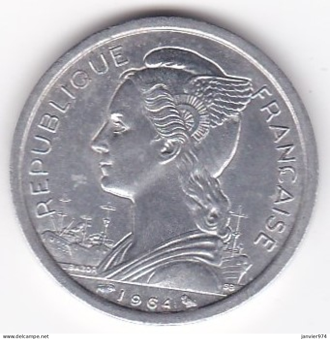 Archipel Des Comores , Republique Française 2 Francs 1964, En Aluminium , LEC# 35, UNC – Neuve - Komoren