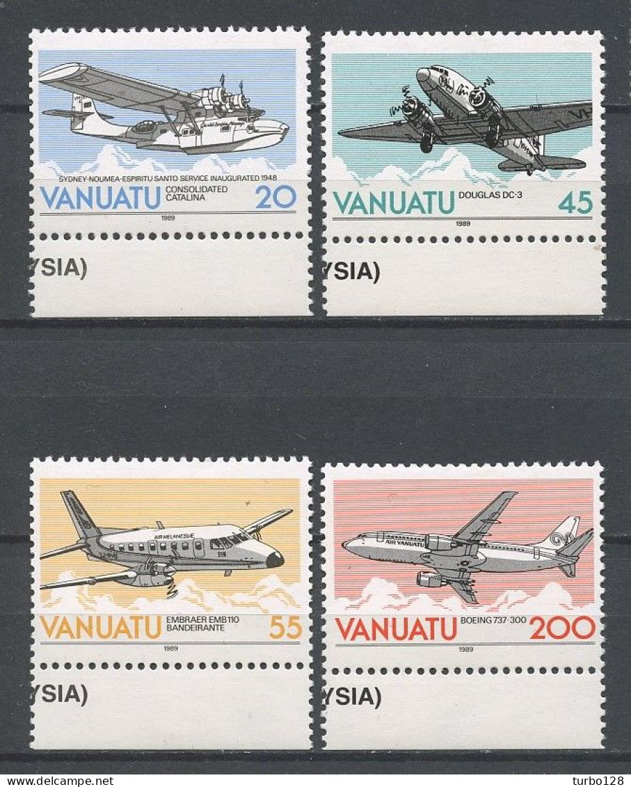 VANUATU 1989  N° 826/829 ** Neufs MNH Superbes C 11.50 €  Avions Planes ESCAP Douglas DC3 Boeing Transports - Vanuatu (1980-...)