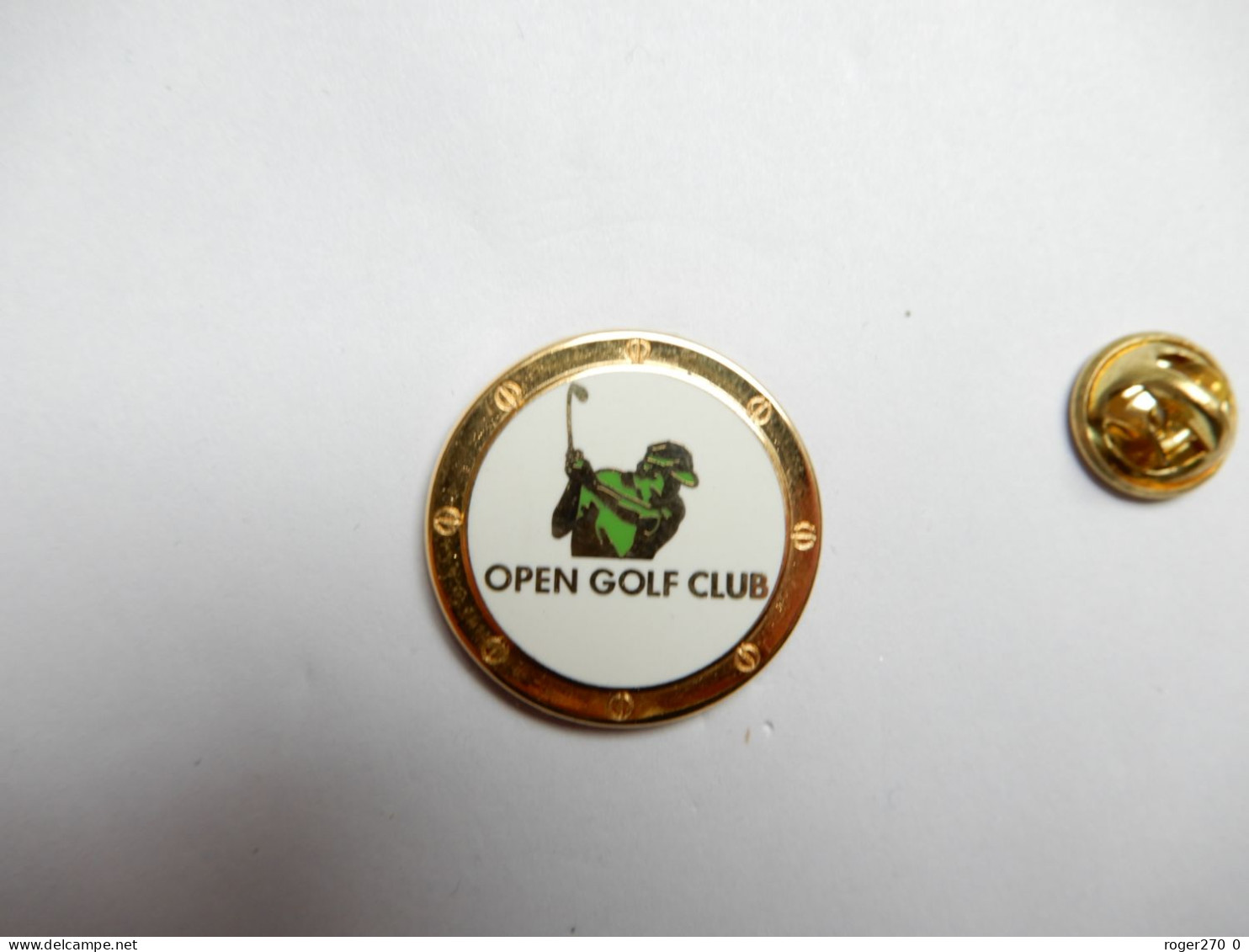 Superbe Pin's En Zamac , Open Golf Club , Signé Fraisse - Golf