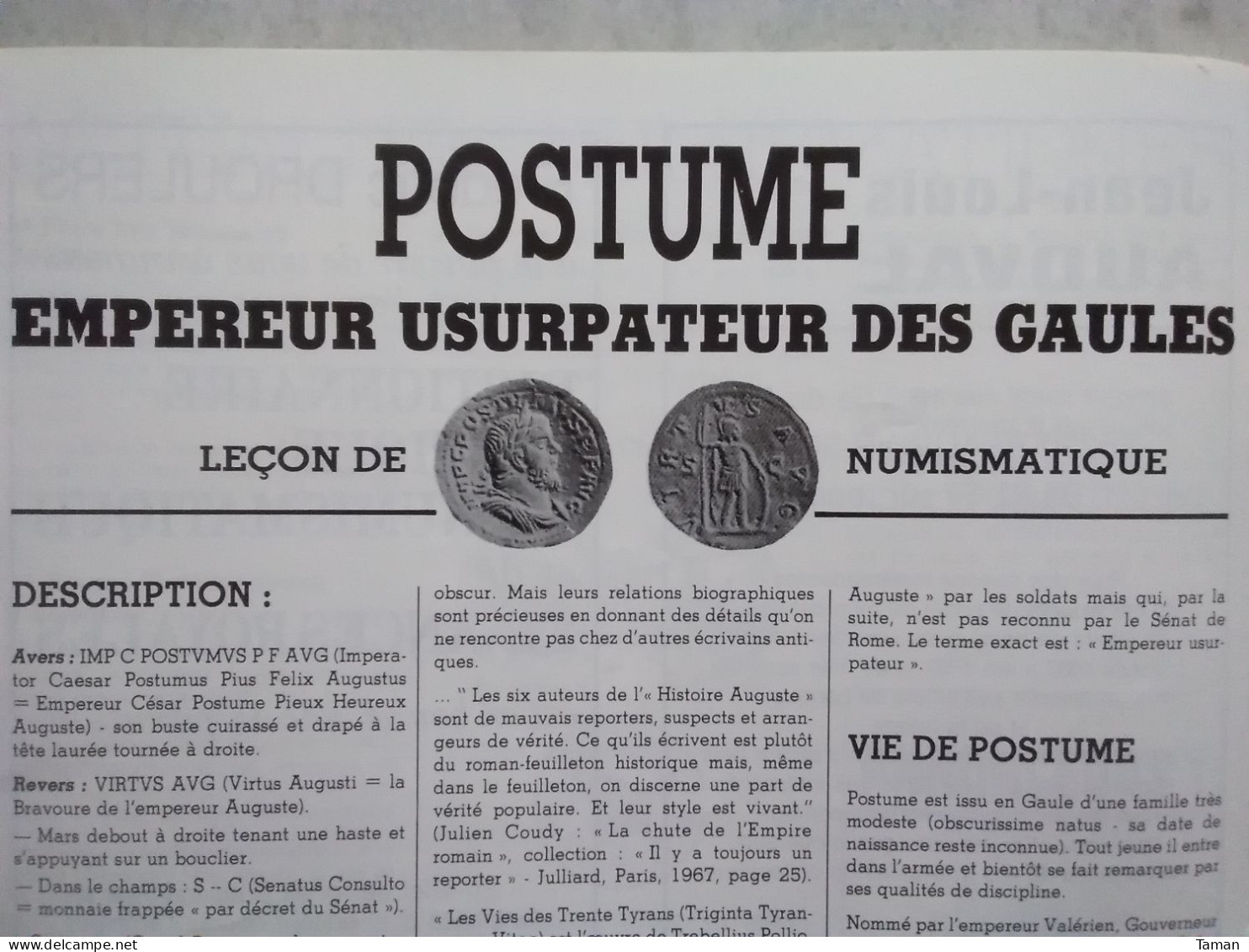 Numismatique & Change - Rome Postume - 5 F Louis Philippe - Grèce Antique - Monnaies Royales - Belgique - Frans