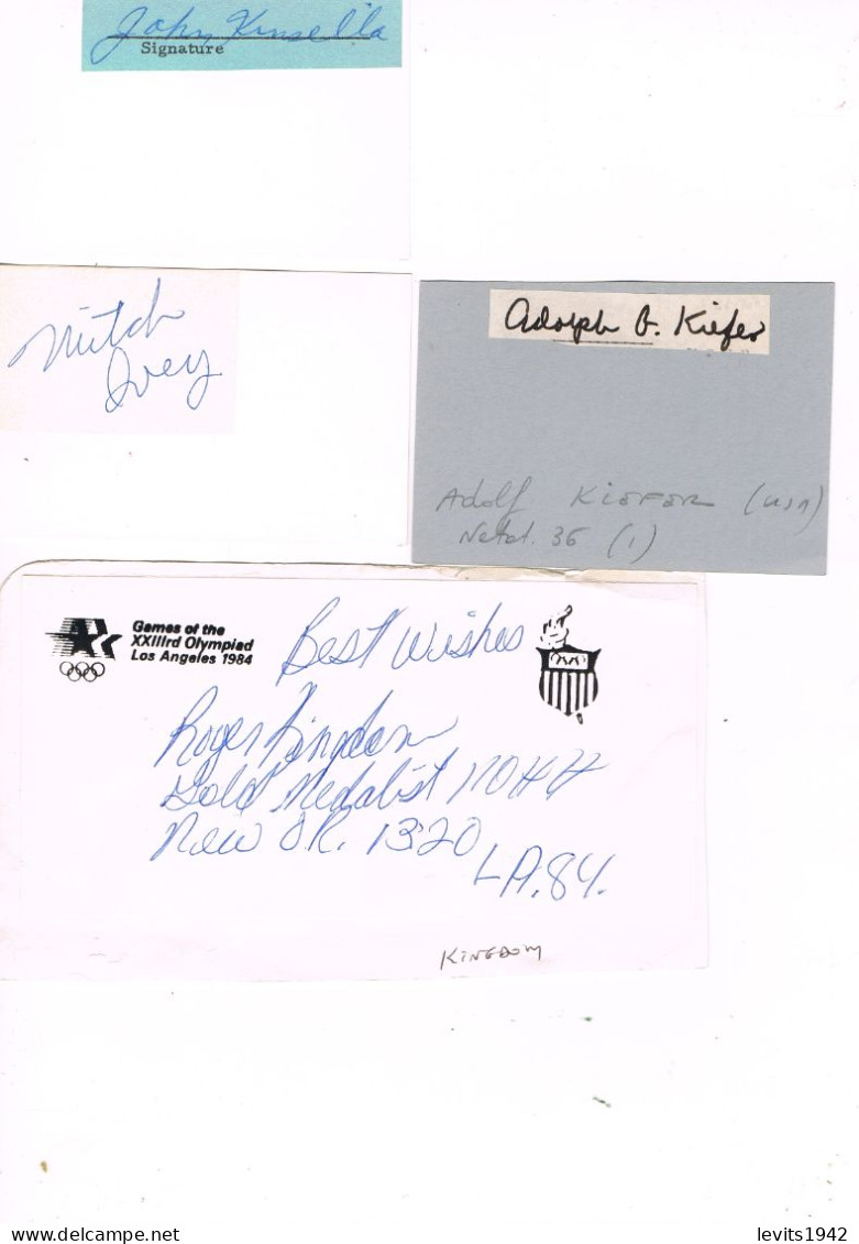 JEUX OLYMPIQUES - AUTOGRAPHES DE MEDAILLES OLYMPIQUES - CONCURRENTS DES ETATS-UNIS  - - Autógrafos