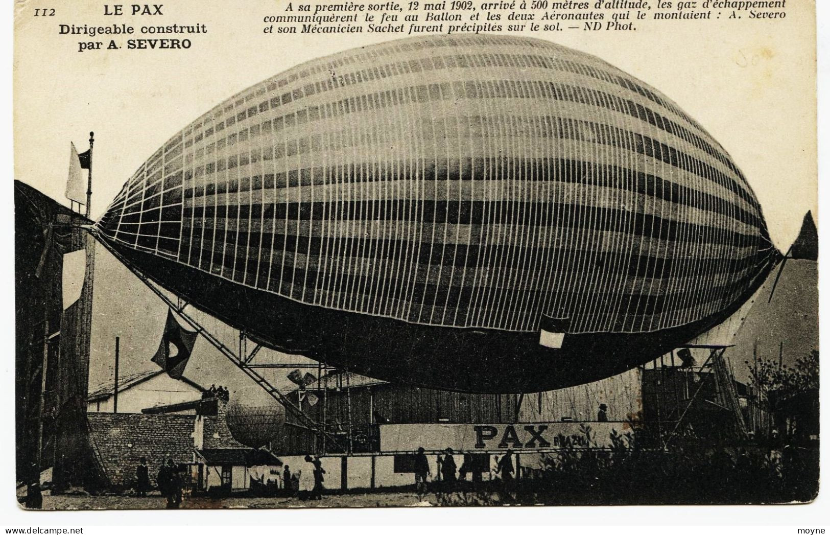 8880 - Ballon - LE DIRIGEABLE  * PAX * Le 12 Mai 1902,  AVANT SON ACCIDENT QUI TUA SES DEUX PASSAGERS - Accidentes