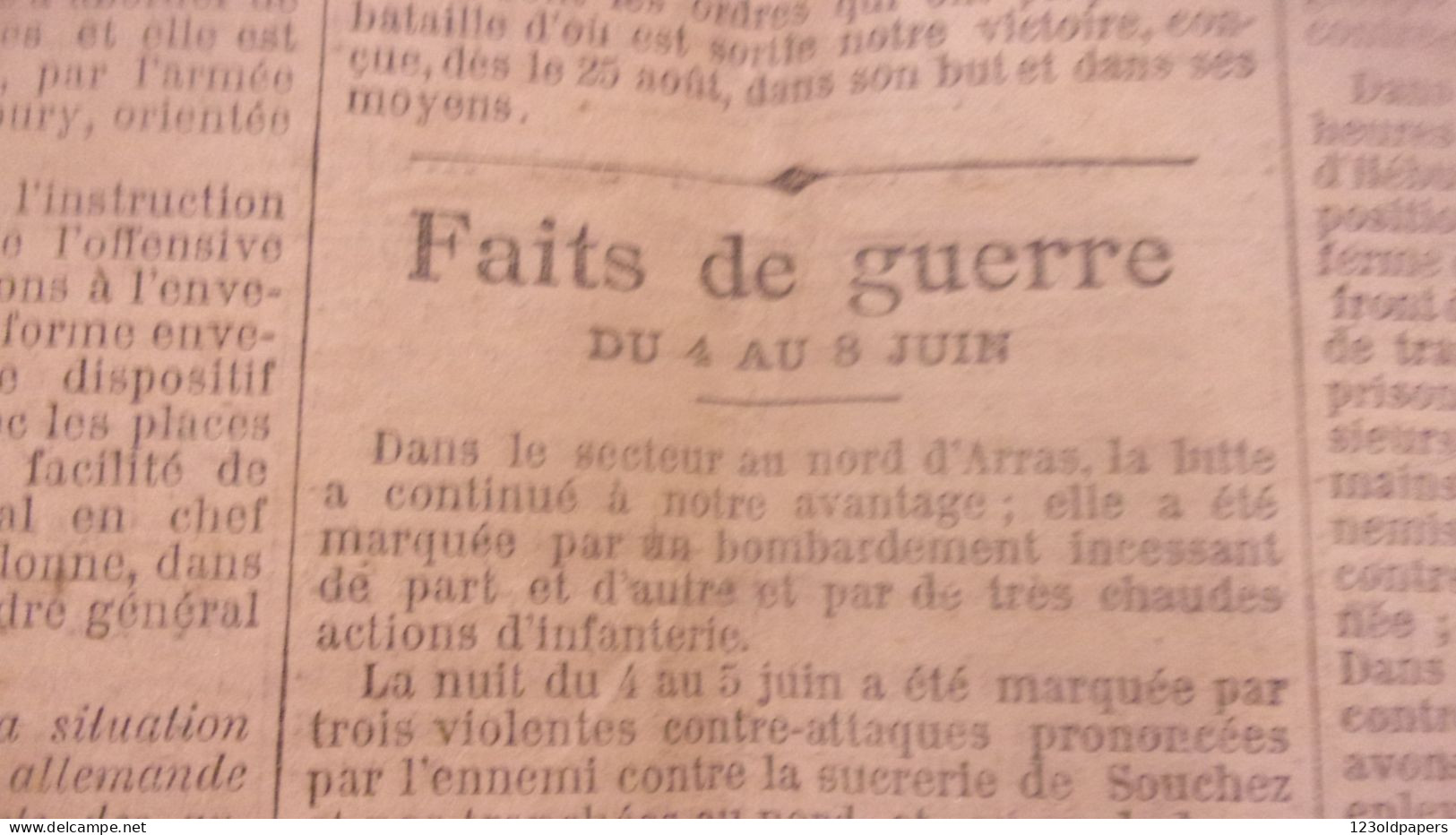 Bulletin Des Armées De La République 104 6 AU 9 JUIN 1915 RESERVE A LA ZONE DES ARMEES ARRAS VERDUN  VICTOIRE MARNE .. - 1914-18