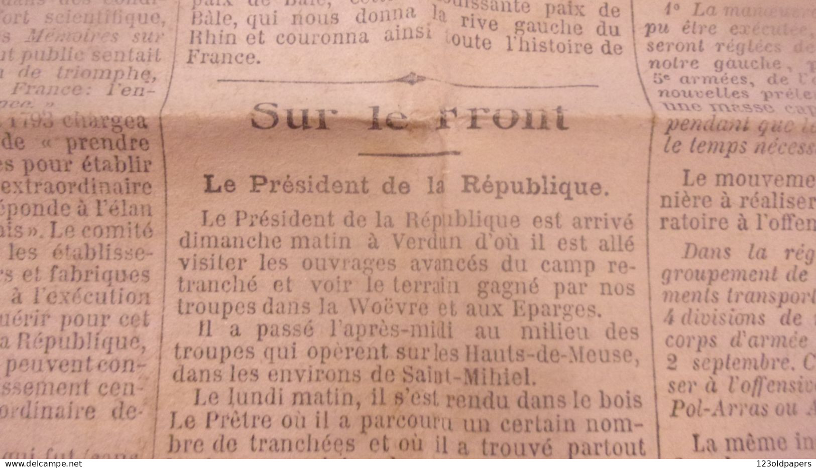 Bulletin des armées de la République 104 6 AU 9 JUIN 1915 RESERVE A LA ZONE DES ARMEES ARRAS VERDUN  VICTOIRE MARNE ..