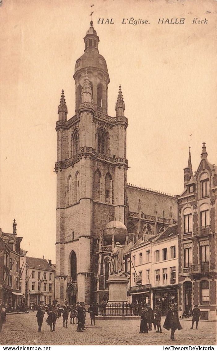 BELGIQUE - Hal - L'Eglise - Animé - Carte Postale Ancienne - Halle