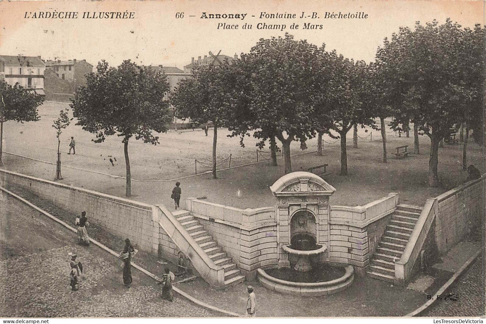 FRANCE - Annonay - Fontaine JB - Bèchetoille - Place Du Champ De Mars - Carte Postale Ancienne - Annonay