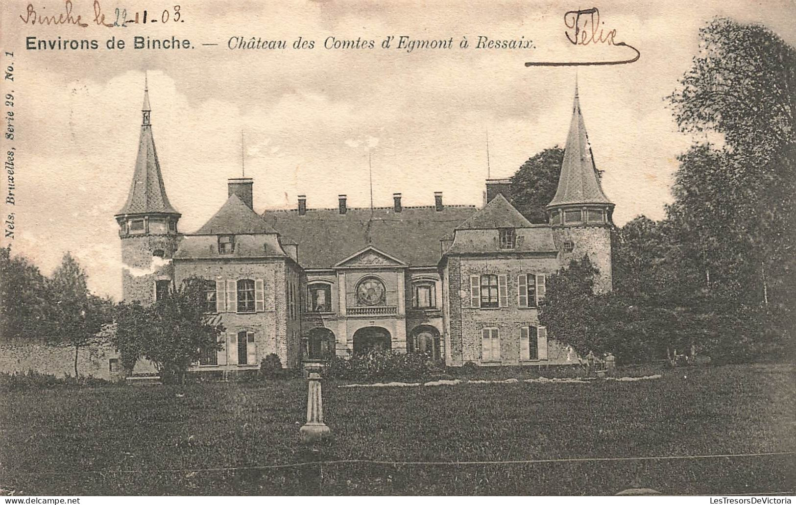 BELGIQUE - Environs De Binche - Château Des Comtes D'Egmont à Ressaix - Carte Postale Ancienne - Binche