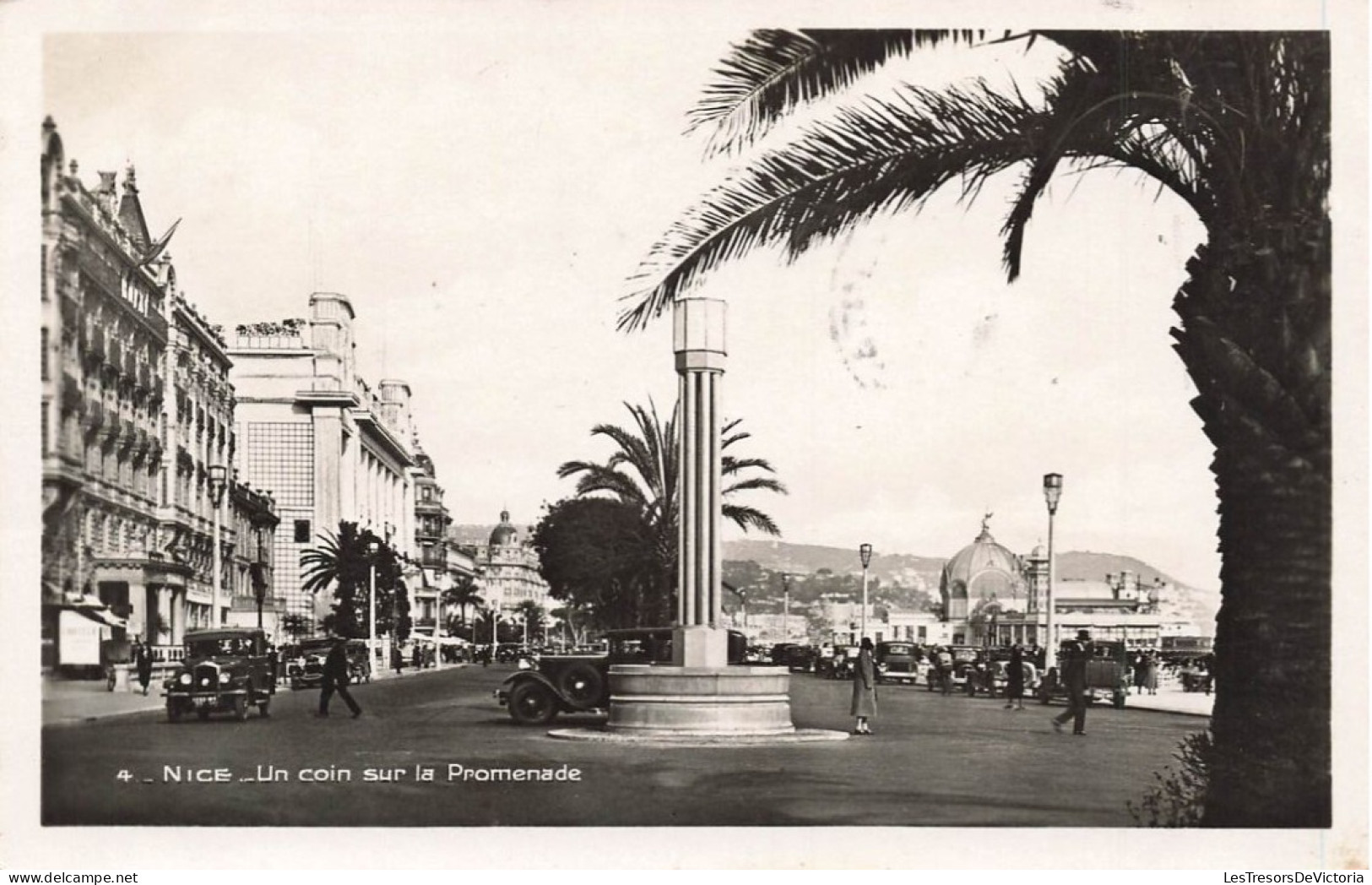 FRANCE - Nice - Un Coin Sur La Promenande - Voitures - Animé - Carte Postale Ancienne - Piazze